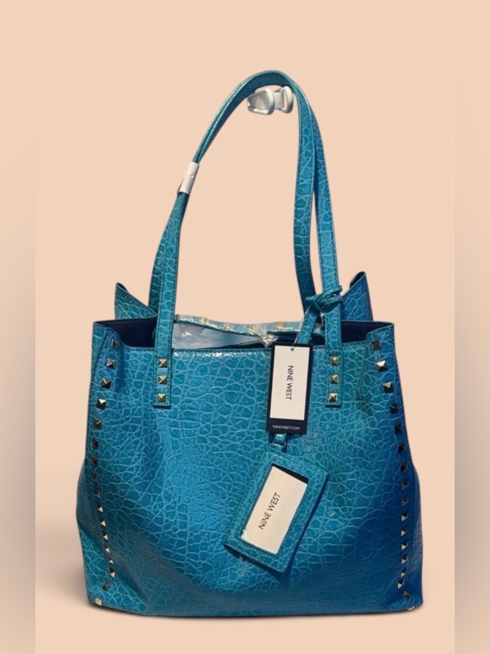 🆕 Nine West Turquoise Studded Tote